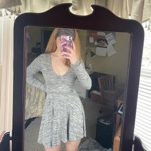 Heathered Grey Skater Dress